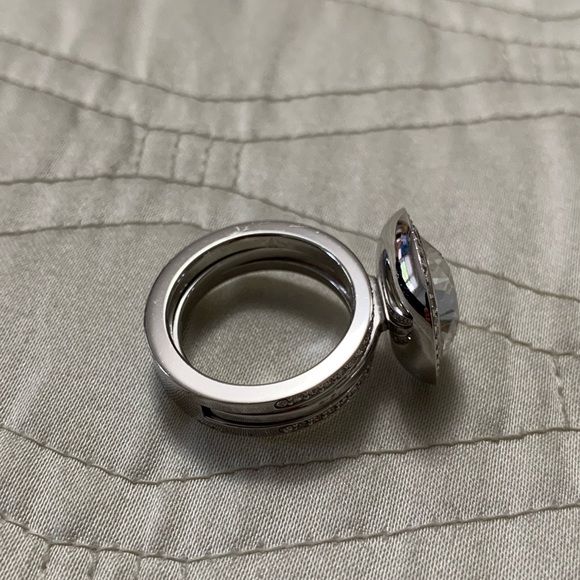 Authentic Swarovski Crystal Simplicity Cocktail/Engagement/Wedding Ring Size 58 - Picture 10 of 14